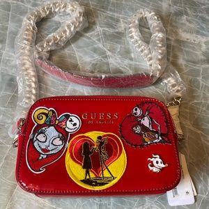 Custom made The nightmare before Christmas Patches Guess Crossbody Res purse.